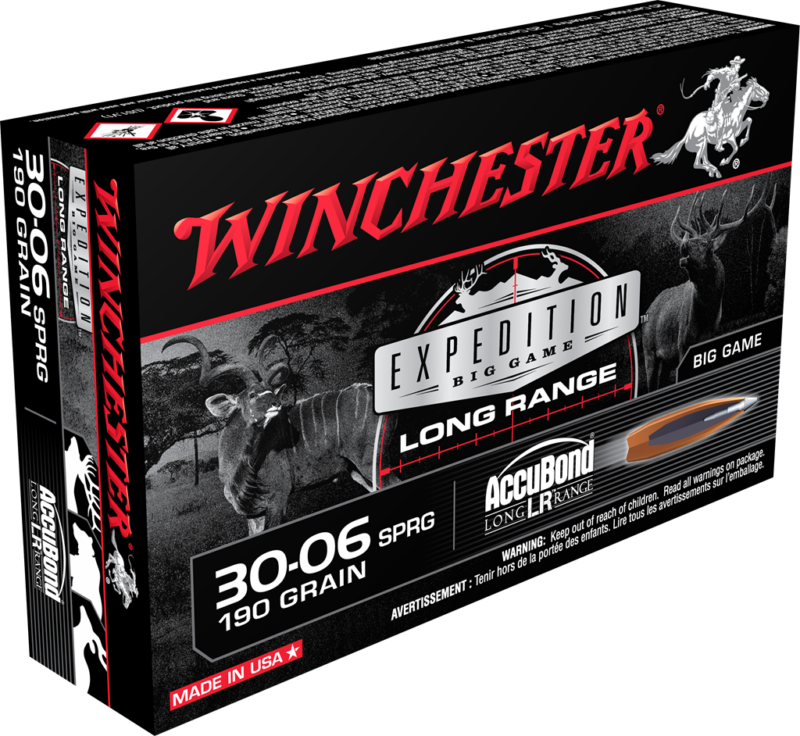 WINCHESTER BIG GAME 30-06 190 GR ACCUBOND LR 20RD BX 200RD CASE