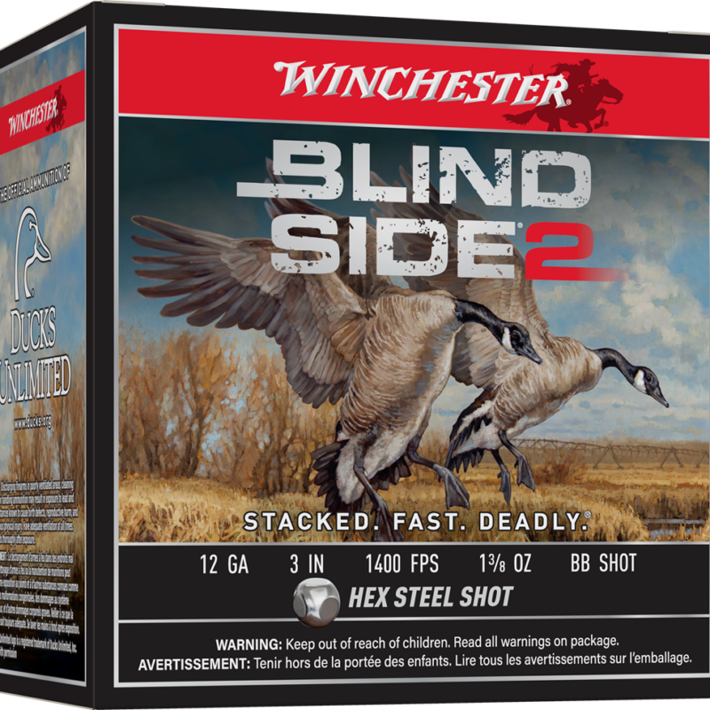 WINCHESTER BLIND SIDE 2 12G 3" BB 1-3/8OZ HV HEX 25RD BX