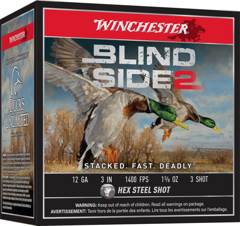 WINCHESTER BLIND SIDE 2 12G 3" #3 1-3/8OZ HV HEX 25RD BX