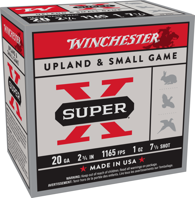 WINCHESTER SUPER X UPLAND HVY 20G 2-3/4" #7.5 1OZ 25RD BX 250RD CS