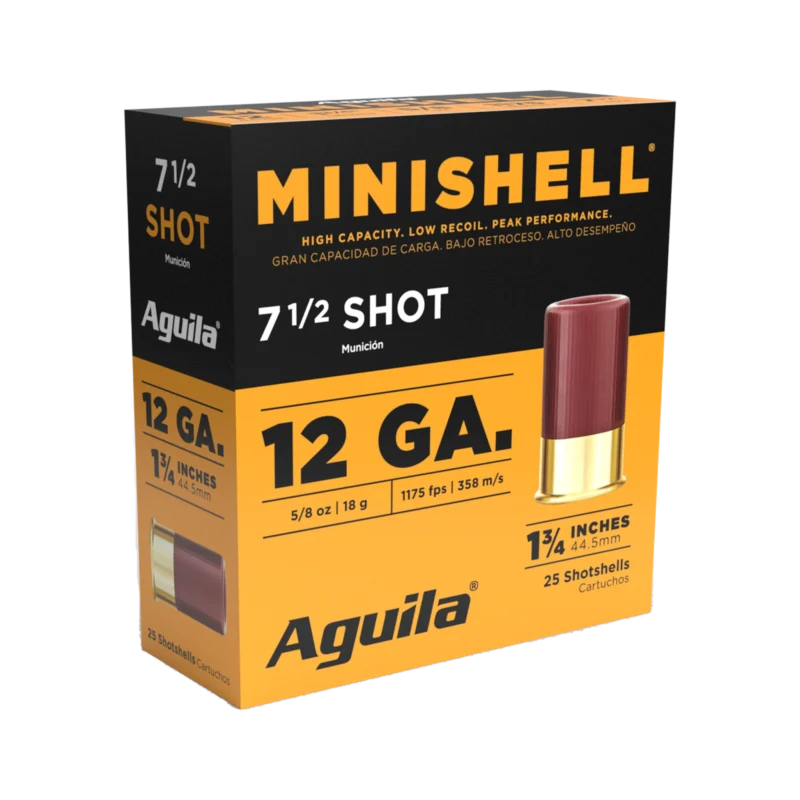 AGUILA 12GA MINI SHELL 1 3/4" 5/8 OZ 7.5 25RD BX 10 BOXES PER CS
