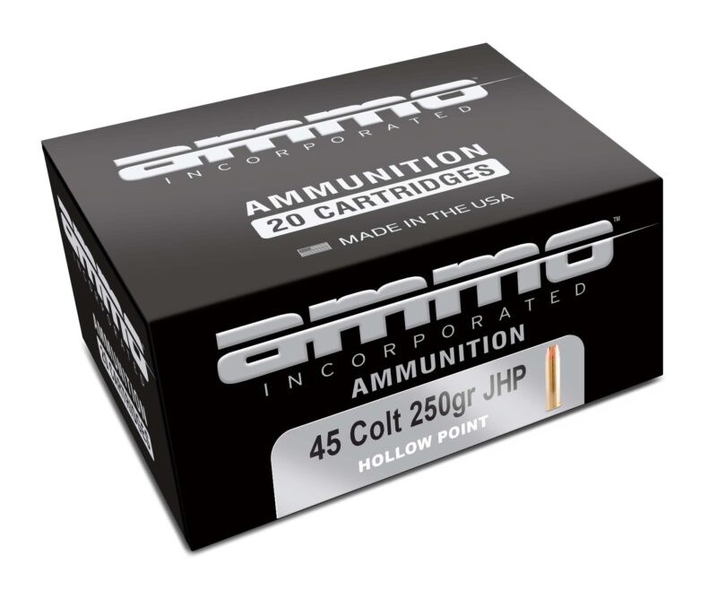 AMMO INC 45 COLT 250GR JHP 20RD BOX 200 CASE