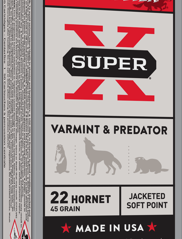 WINCHESTER SUPER-X 22HRNT 45GR JSP 50RD BX 500RD CASE