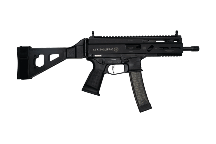 GRAND POWER STRIBOG SP9A3 9MM SUB BLK PSTL W/SBT BRC 8" THRD BRL 3-30RD