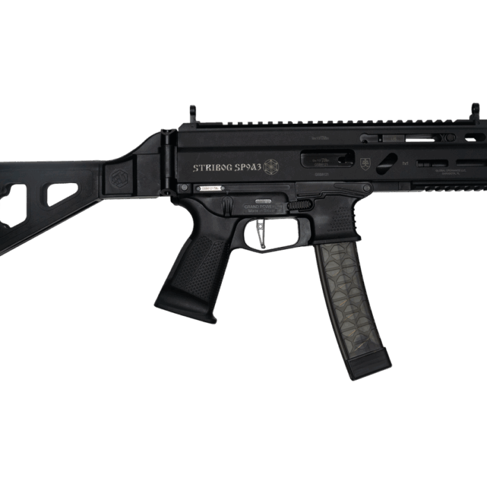 GRAND POWER STRIBOG SP9A3 9MM SUB BLK PSTL W/SBT BRC 8" THRD BRL 3-30RD