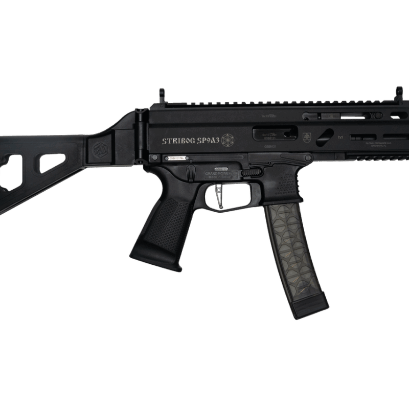 GRAND POWER STRIBOG SP9A3 9MM SUB BLK PSTL W/SBT BRC 8" THRD BRL 3-30RD