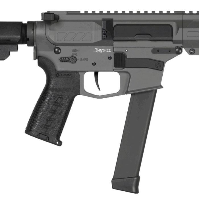 CMMG PISTOL, BANSHEE, MKGS, 9MM, 5", TUNGSTEN W/ADJ RIP BRACE