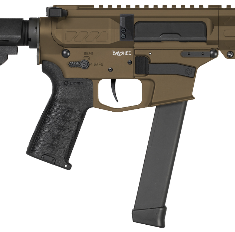 CMMG PISTOL, BANSHEE, MKGS, 9MM, 5", MIDNT BRZ W/ADJ RIP BRACE