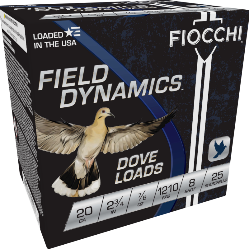 FIOCCHI 20G 2-3/4" 7/8OZ 8SHT G&T 25/250RDS