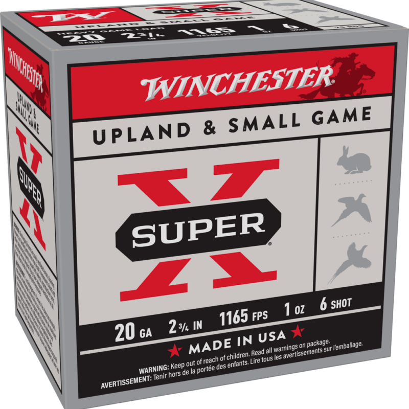 WINCHESTER SUPER X UPLAND HVY 20G 2-3/4" #6 25RD BX 250RD CS