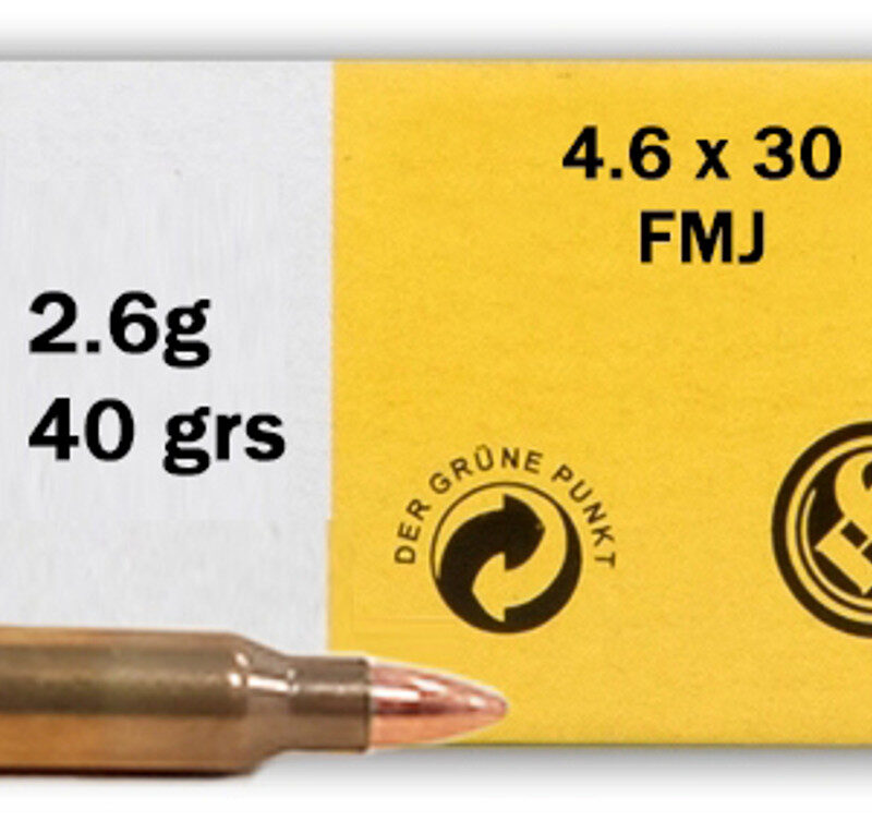 SELLIER & BELLOT 4.6X30 HK 40GR FMJ 40RD BOX 60 BOXES PER CASE