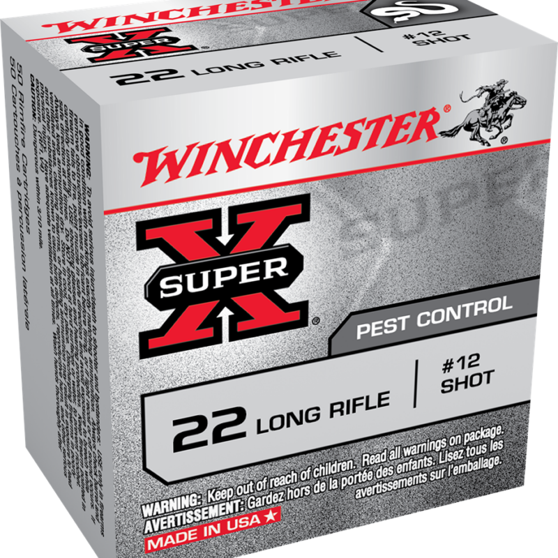 WINCHESTER SUPER X PEST CONTROL 22LR 25GR #12SHT 50RD BX 5000RD CASE