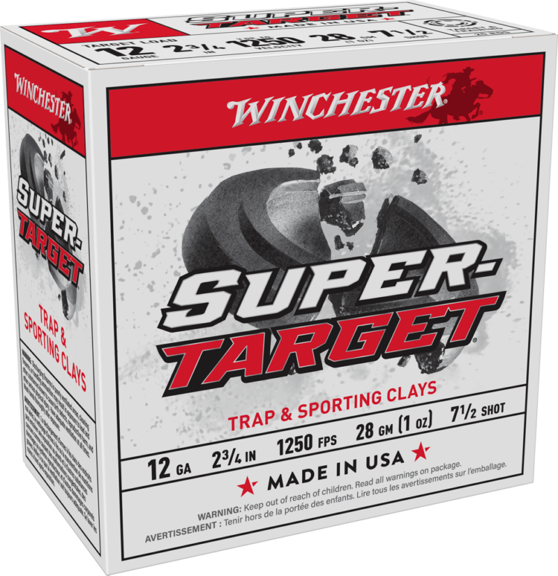 WINCHESTER SUPER TARGET 12GA 2-3/4" 1OZ #7.5 25RD BX 250RD CASE
