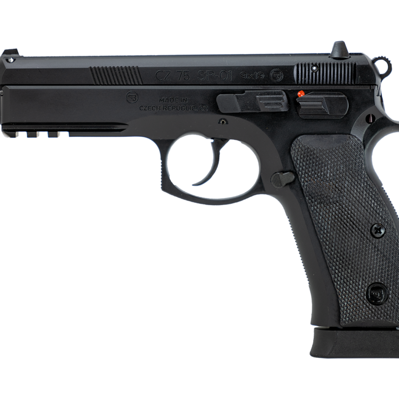 CZ 75 SP-01 9MM PISTOL BLACK FIXED SIGHTS, MANUAL SAFETY 2-10RD MAGS