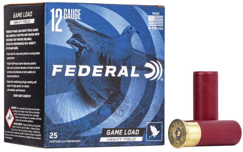 FEDERAL 12GA 2-3/4" 3-1/4DE 1-1/8OZ 4 25 RD/BX 10 BX/CS
