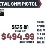 KELTEC P15 9MM PSTL BLK NITRDE, WALNUT GRIP 15RD 1 image full 7722 66b399f8a25ff2c0557f457c90cf0eb1