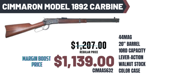 CIMARRON MODEL 1892 CARBINE 44MAG LVR RFL 20" COLOR CASE/WALNUT STOCK