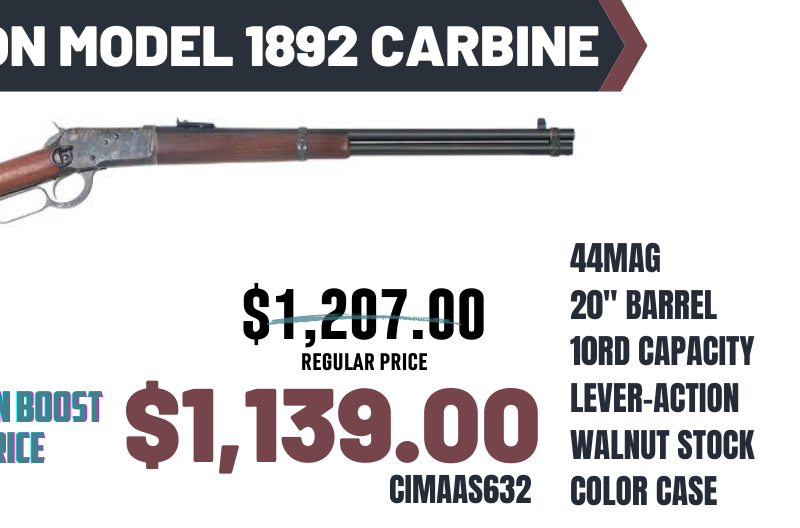 CIMARRON MODEL 1892 CARBINE 44MAG LVR RFL 20" COLOR CASE/WALNUT STOCK