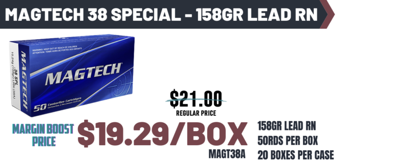 MAGTECH 38SPL 158GR LEAD RN 50RD BOX 20 BOXES PER CASE