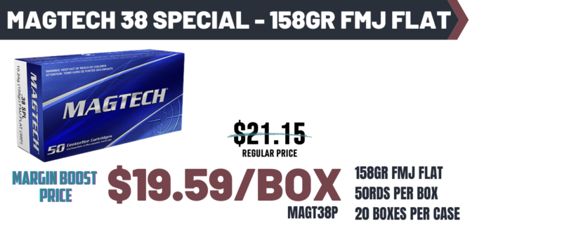 MAGTECH 38SPL 158GR FMJ FLAT 50RD BOX 20 BOXES PER CASE