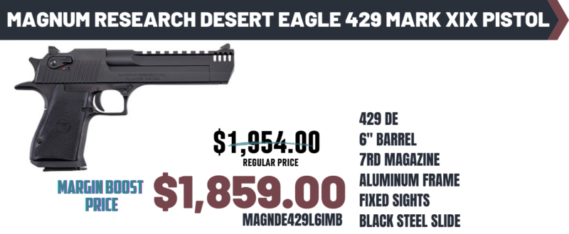 MAGN RSRCH DE 429 MARK XIX 6"BLK ALUM FRM & BLK SLD