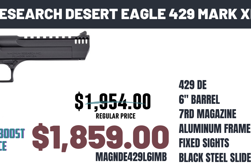MAGN RSRCH DE 429 MARK XIX 6"BLK ALUM FRM & BLK SLD