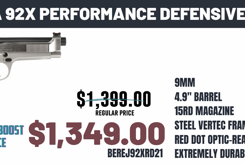 BERETTA 92X PERFORMANCE DEF 9MM 4.90" 2-15RD