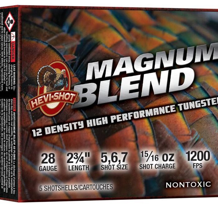 HEVI-SHOT MAGNUM BLEND 28GA 2-3/4IN 15/16OZ #5 #6 #7 5 RD/BX 10 BX/CS