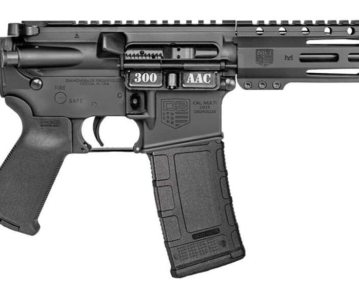 DIAMONDBACK DB15 300 BLACKOUT BLACK 10" PISTOL W/ 9" PC M-LOK RAIL, SBA3 BRACE 30RD
