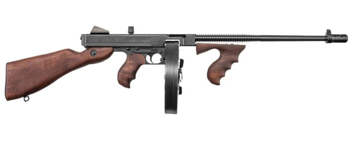 THOMPS 1927A-1C LIGHT WEIGHT DELUXE 45ACP RFL WALNUT GRAIN POLYMER 100 RD DRUM/20RD STICK