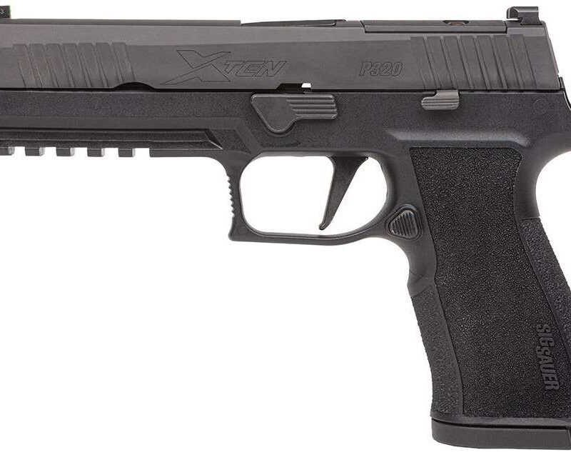 SIG SAUER P320 XTEN 10MM PSTL BLK 5" OPTC RDY 2-10RD MAGS