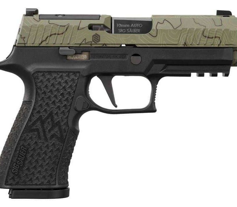 SIG SAUER P320 XTEN CARRY COMP 10MM PSTL MOSS GREEN TOPO/BLACK 2-15RD