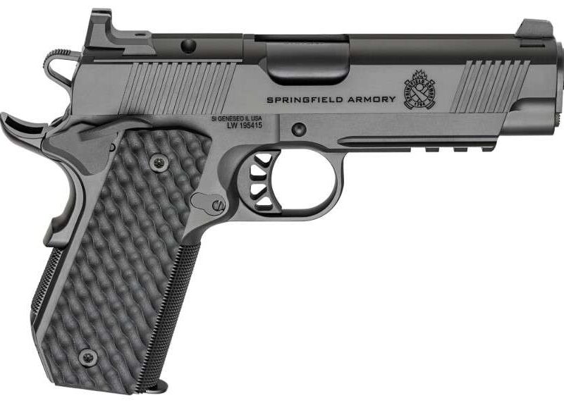 SPRINGFIELD ARMORY 1911 TRP AOS 9MM PISTOL 4.25" BLACK CARRY CUT, RAIL, 3-9RD MAGS