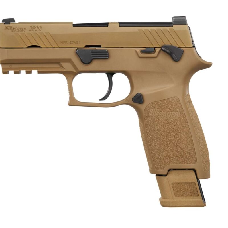 SIG SAUER M18 CSS 9MM PISTOL 3.9" COYOTE TAN M.S. 2-21RD 1-17RD MAGS