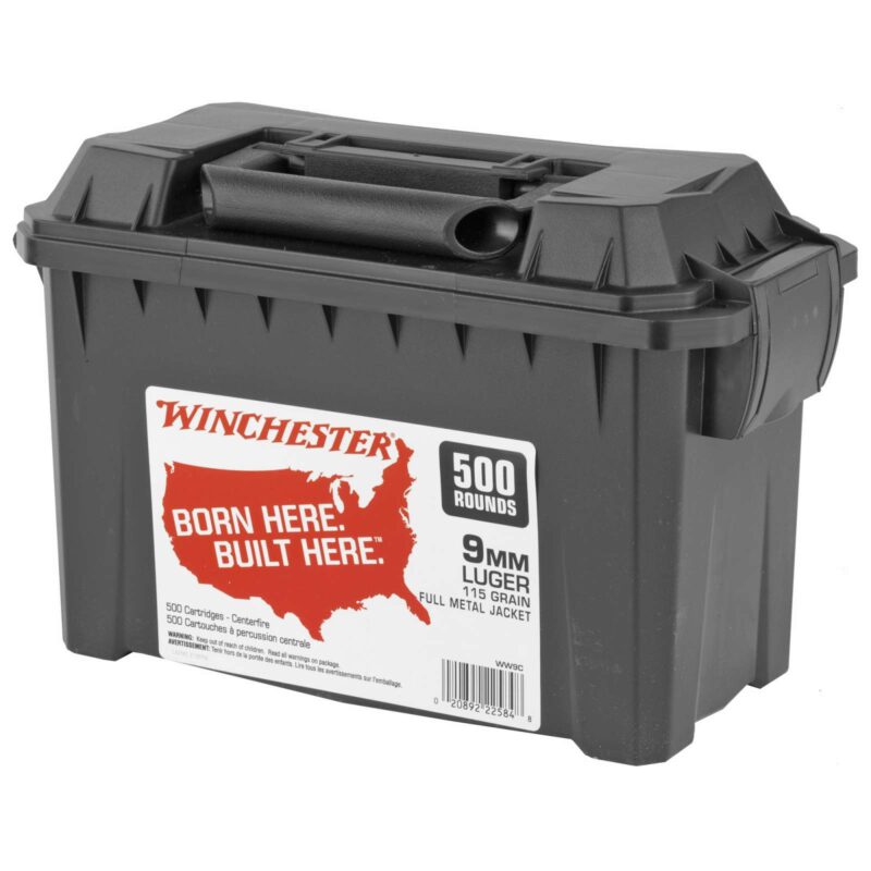 WINCHESTER 9 MM USA BHBH 115 GR AMMO CAN 500 RD/BX 2 BX/CS - Image 2
