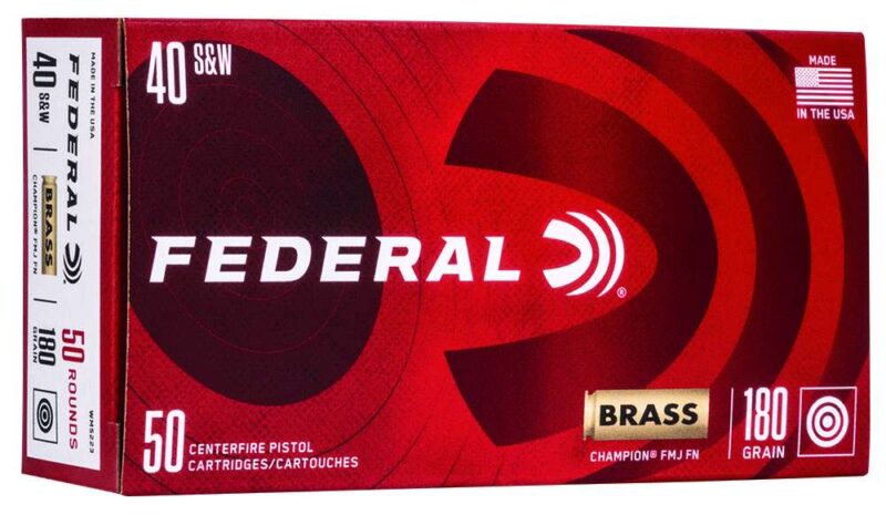 FEDERAL 40 S&W 180GR FMJ 50 RD/BX 20 BX/CS