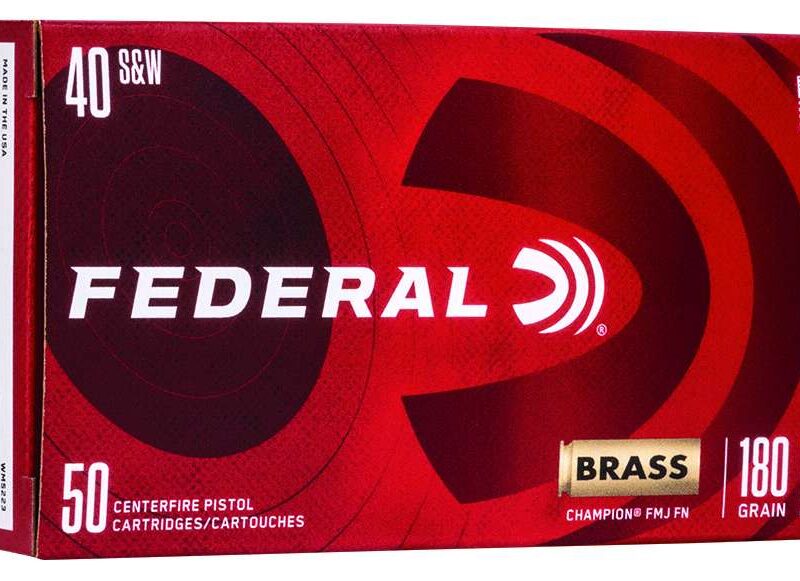 FEDERAL 40 S&W 180GR FMJ 50 RD/BX 20 BX/CS