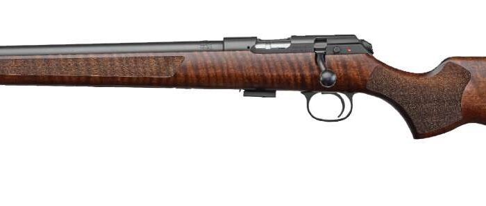 CZ 457 VARMINT LEFT HAND 22LR RIFLE, 20.5" BBL, VARMINT WALNUT STOCK 5RD MAGAZINE