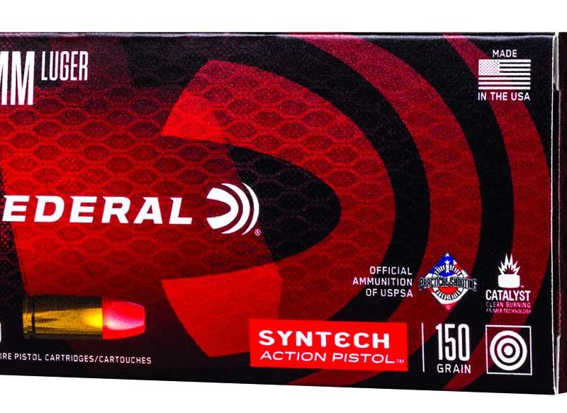 FEDERAL 9MM LUGER 150GR SYNTECH ACTION PISTOL TSJ FLAT NOSE 50 RD/BX 10 BX/CS