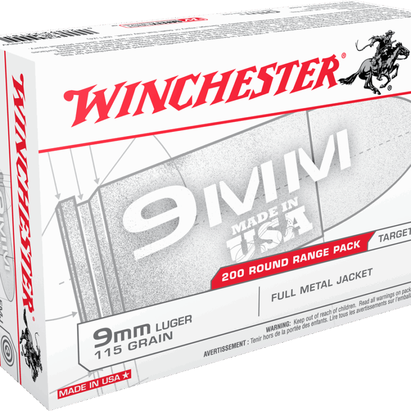 9MM 115GR FMJ 200RD BOX 1000RD CASE