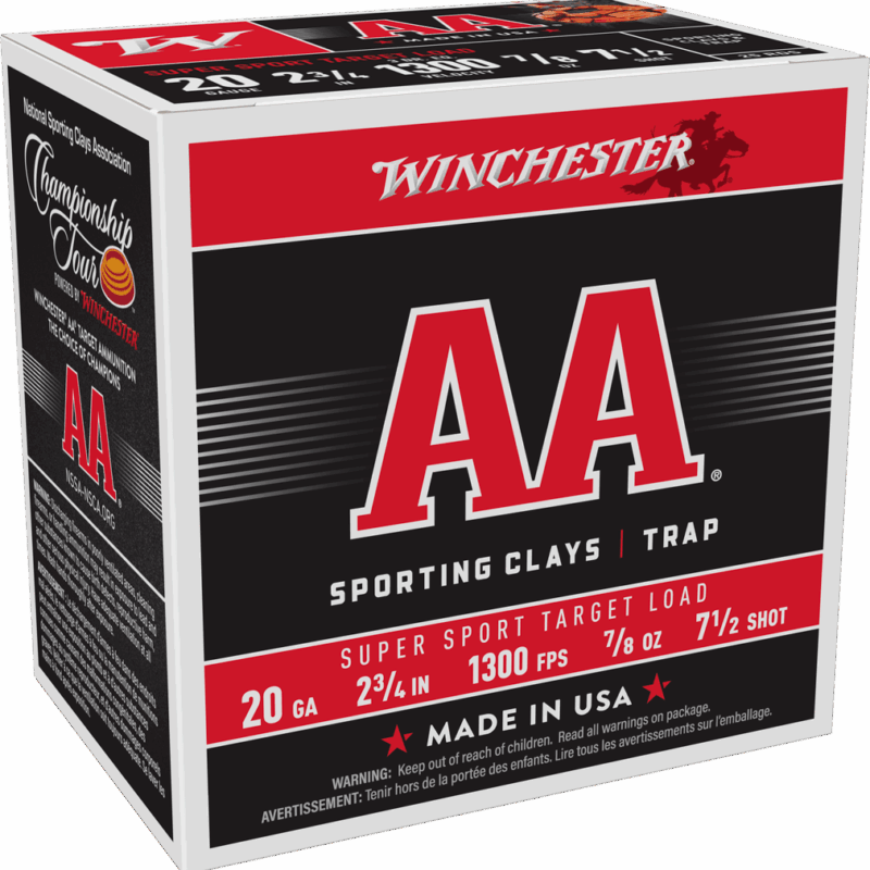 WINCHESTER AA SUPER SPORT 20G 2 3/4" 7.5SHT 7/8OZ 25/250RDS