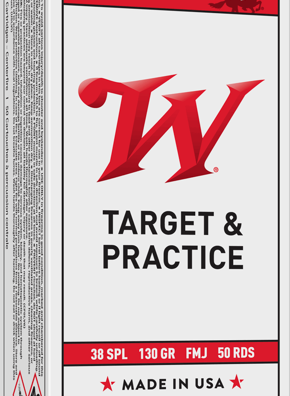 WINCHESTER 38SPL 130GR FMJ 50RD BX 500RD CASE
