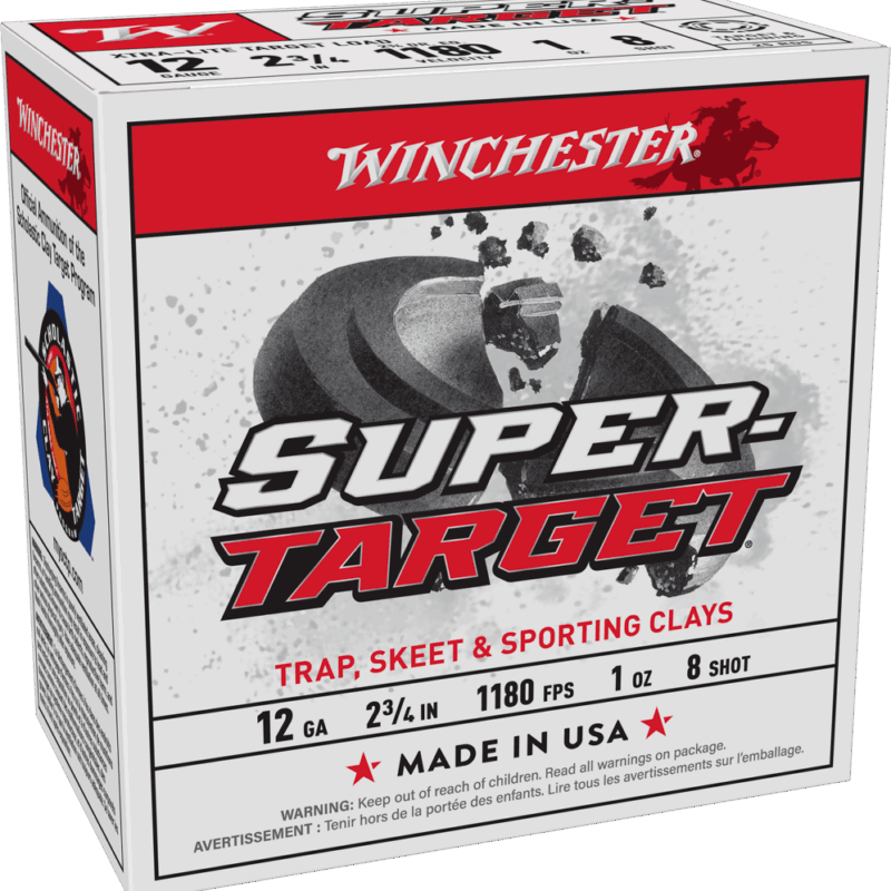 WINCHESTER 12G 2-3/4" #8 SPR TRGT XTR LGHT 1OZ 25RD/250