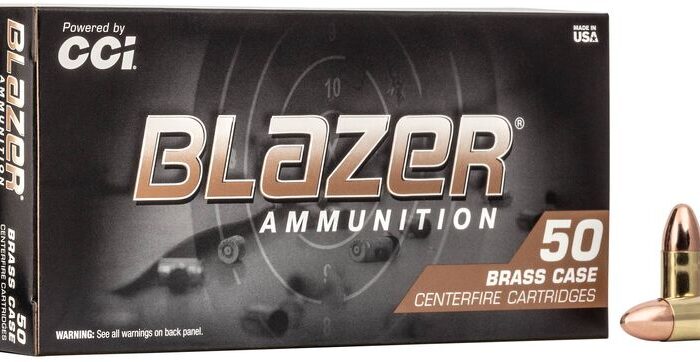 CCI 9MM LUGER 115GR FMJ BLAZER BRASS 50 RD/BX 20 BX/CS