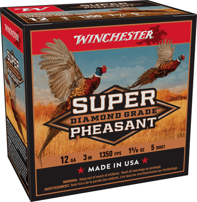 WINCHESTER 12 GA 3" #5 DIAMOND GRADE PHEASANT 1-5/8 OZ 25 RD/BX 10 BX/CS