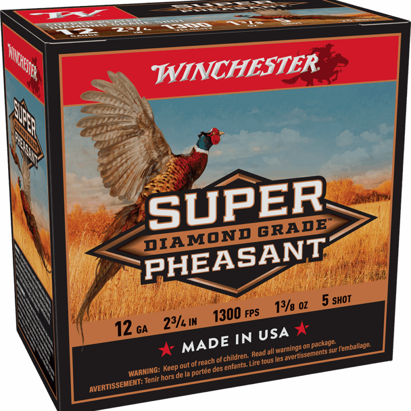 WINCHESTER 12 GA 2-3/4" #5 DIAMOND GRADE PHEASANT 1-3/8 OZ 25 RD/BX 10 BX/CS