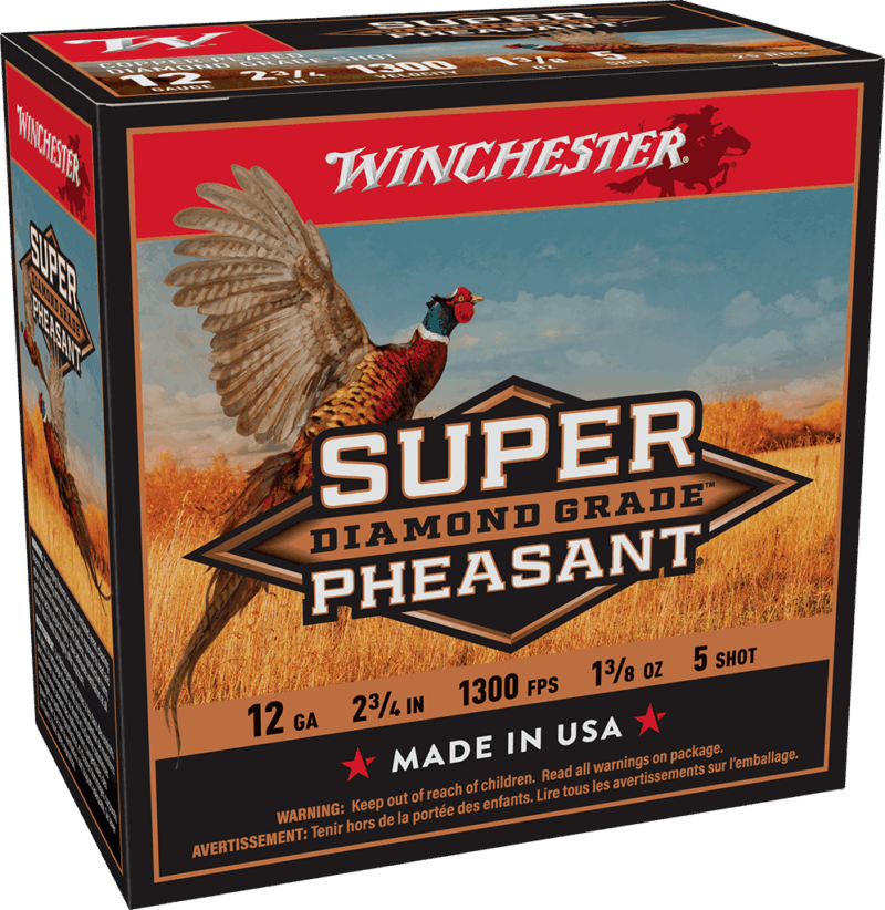 WINCHESTER 12 GA 2-3/4" #5 DIAMOND GRADE PHEASANT 1-3/8 OZ 25 RD/BX 10 BX/CS