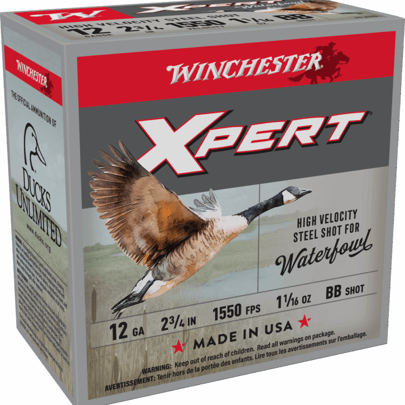 WINCHESTER 12 GA 2-3/4" BB XPERT HV STEEL WTFWL 1-1/16 OZ 25 RD/BX 10 BX/CS