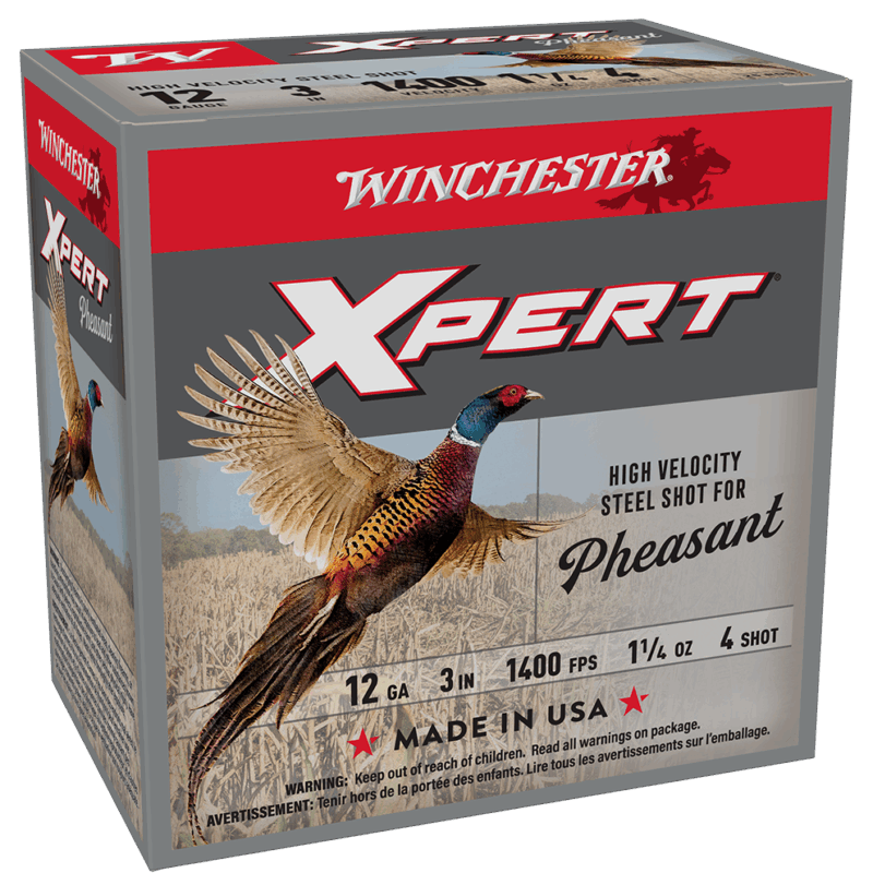WINCHESTER 12 GA 3" #4 XPERT HV STEEL PHEASANT 1-1/4 OZ LEAD FREE 25 RD/BX 10 BX/CS