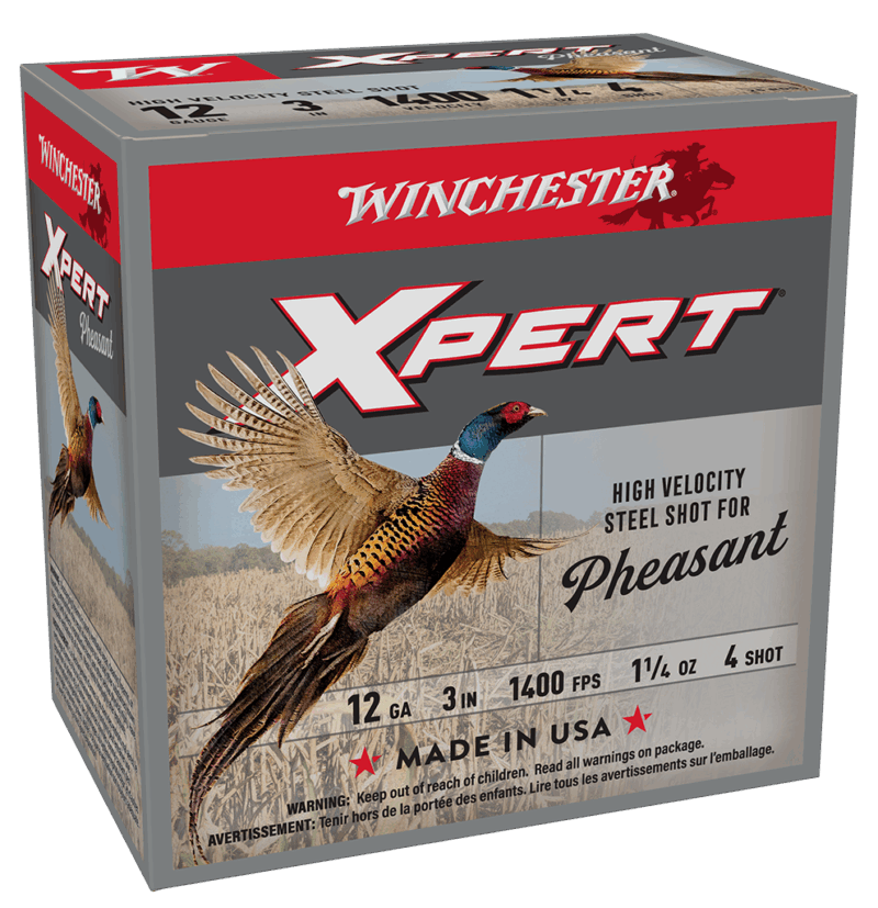 WINCHESTER 12 GA 3" #4 XPERT HV STEEL PHEASANT 1-1/4 OZ LEAD FREE 25 RD/BX 10 BX/CS